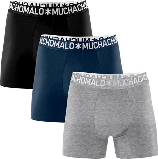 Muchachomalo Man 1132 Cotton Boxer 3pk Black/blue/grey Mel. XXL