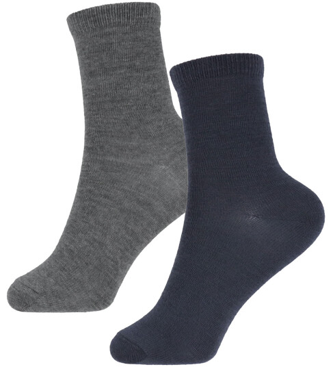 Name It Nkmwak 2-pack sokker i ull/bomull barn Dark Grey Name It Nkmwak 2-pack sokker i ull/bomull barn Dark Grey