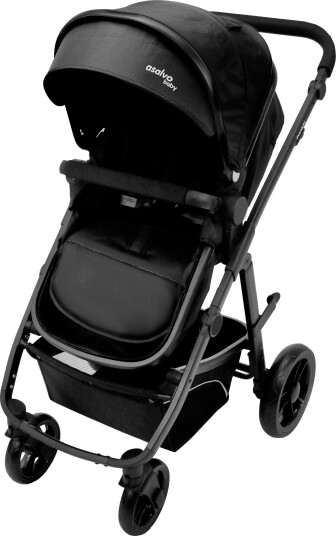 Asalvo Convertible Two+ Kombivogn - 22 kg - Svart