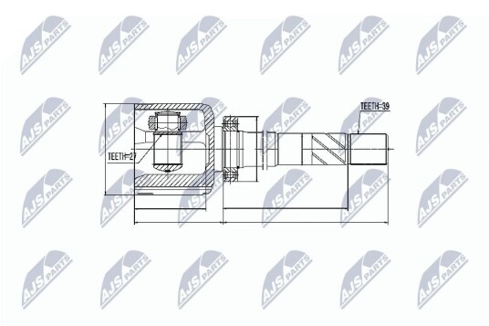 Nty Drivknute drivaksel NTY NPW RE 044