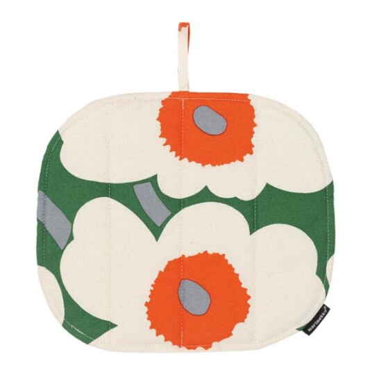 Marimekko Pieni Unikko gryteklut grønn/oransje