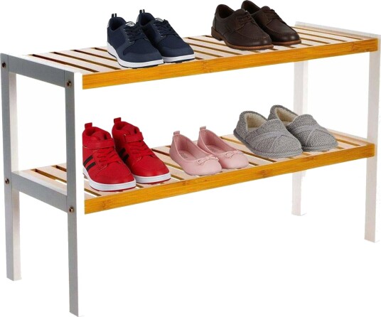 Bambus skohylle – plassbesparende rommer 9 par