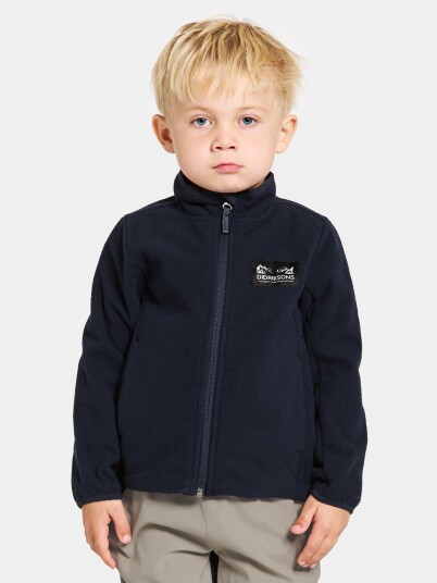 Didriksons Muskot Fleecejakke Dark Night Blue 130 Didriksons Muskot Fleecejakke Dark Night Blue 130