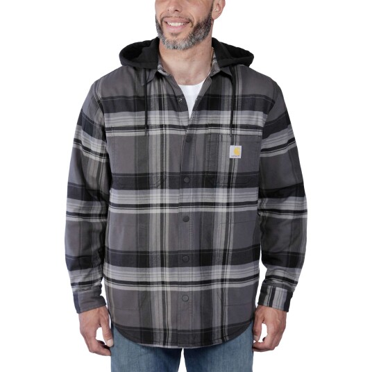 Carhartt Lined Flannel Shirt Jacket Mens Black XXL