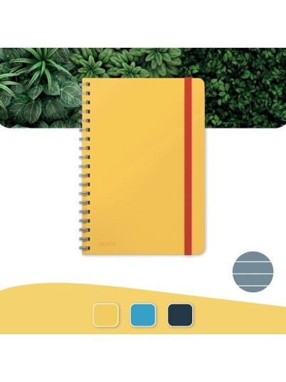 Leitz Cosy Soft Touch Notatbok Hardcover med spiralinnbinding stor, linjer, varm gul Leitz Cosy Soft Touch Notatbok Hardcover med spiralinnbinding stor, linjer, varm gul