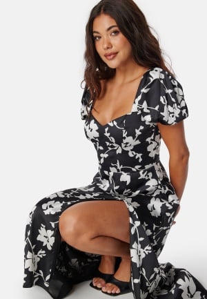 Bardot Gillian Midi Dress 194006 Blk Floral 40UK12