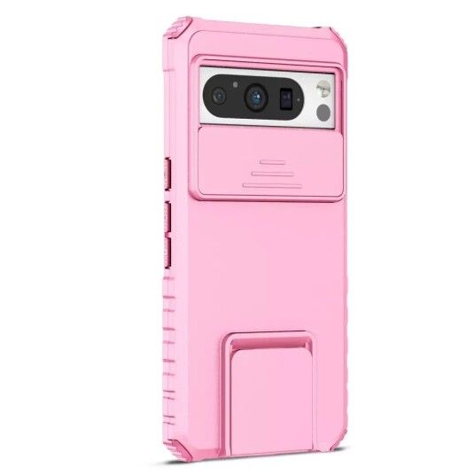 INCOVER Google Pixel 8 Pro Håndverker Deksel m. Kickstand & Cam Slider - Rosa