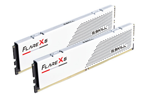 G.Skill Flare X5 DDR5-6000 64GB CL28 Dual Channel 2 pcs AMD EXPO Hvit G.Skill Flare X5 DDR5-6000 64GB CL28 Dual Channel 2 pcs AMD EXPO Hvit