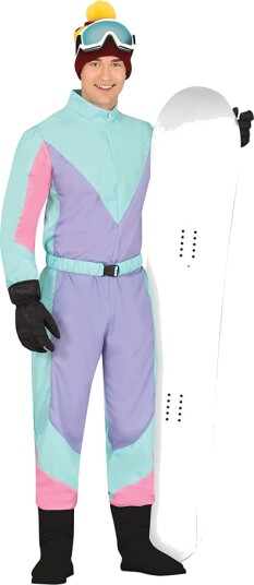 Fiestas Guirca 80-talls Skidress Lilla Blå Herre Kostyme X-Large 84177