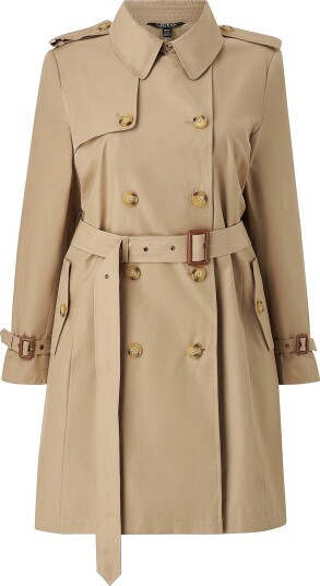 Lauren Ralph Lauren Curve Trenchcoat DB Blt Rain 38' Beige