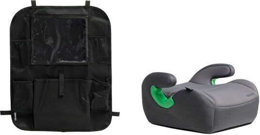 Beemoo Raise 2 i-Size Beltepute inkl. Beemoo Smart Organizer, Mineral Grey