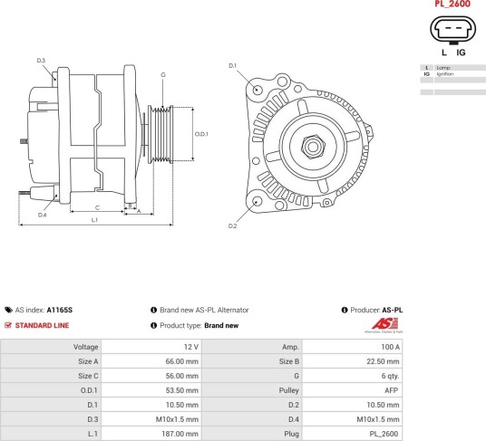 AS-PL A1165S Dynamo