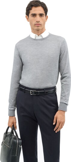 Tiger of Sweden Connor Crew Neck Pullover Grey Melange