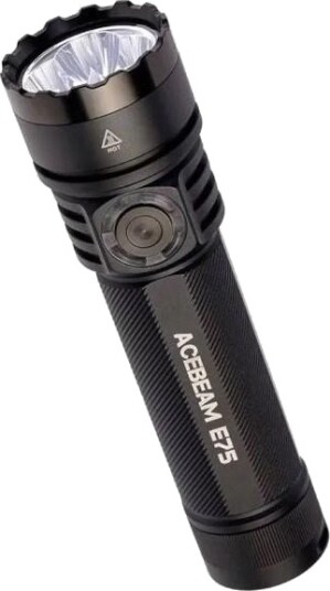 Acebeam E75 lommelykt - 5000K, 3000 lm - Svart