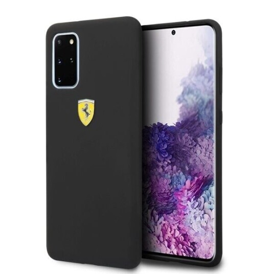 Ferrari Hardcase Mobildeksel S20+ G985 Svart Silikon