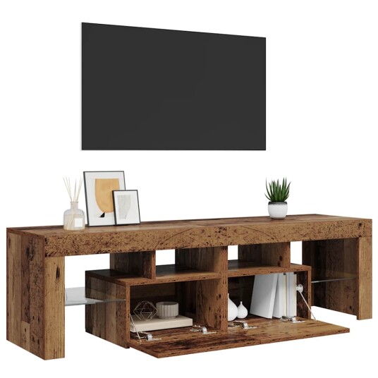 TV-benk med LED-lys gammelt tre 140x36,5x40 cm konstruert tre 8721158437600 TV-benk med LED-lys gammelt tre 140x36,5x40 cm konstruert tre 8721158437600