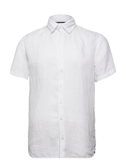 Sebago Linen Shirt Short Sleeve - White - XL Sebago Linen Shirt Short Sleeve - White - XL