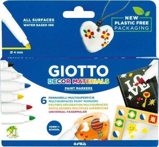 Giotto Decor Materials Paint Markers 6 pcs BL