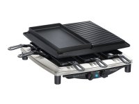 Steba RC 4 plus deluxe Raclette/grill/hetstein 1.5 kW rustfritt stål / svart