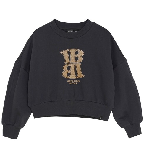 Indian Blue Jeans Sweater Lava Dye Black 176 Indian Blue Jeans Sweater Lava Dye Black 176