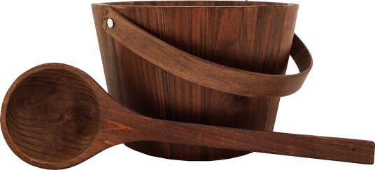 Emendo Wooden Pail + Ladle Nude One Size Emendo Wooden Pail + Ladle Nude One Size