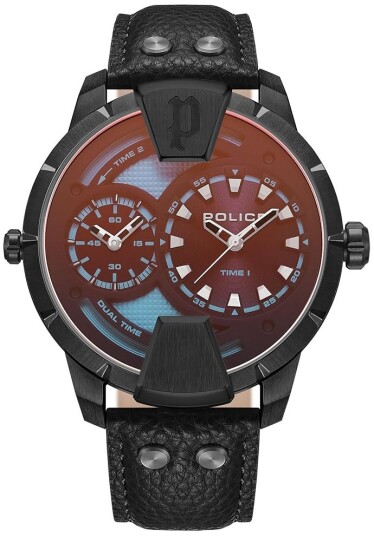 Police Herreklokke PEWJA0022001 Huntley Brun/Lær Ø48 mm Police Herreklokke PEWJA0022001 Huntley Brun/Lær Ø48 mm