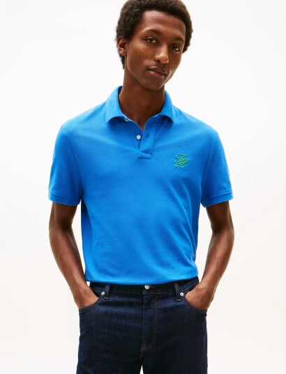 Tommy Hilfiger Th Script Reg Polo Blue XL