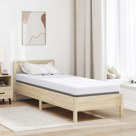 vidaXL Minne skum madrass topper 70 x 200 cm Thick Myk Hvit