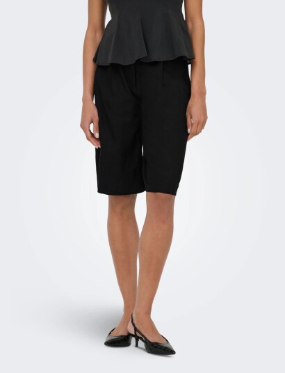 ONLY Onlgoa Hw Linen Bl Long Shorts Cc Tlr   Black   34