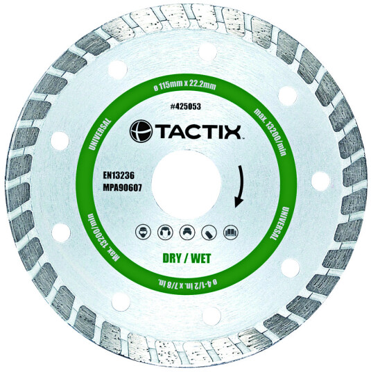 Tactix KUTTESKIVE DIAMANT TURBO 125MM