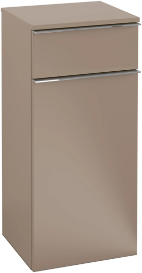 VILLEROY & BOCH VENTICELLO SIDESKAP VENSTRE GRÅ HØYGLANS M/1 DØR & 1 SKUFF, 404 X 866 X 347 MM VILLEROY & BOCH VENTICELLO SIDESKAP VENSTRE GRÅ HØYGLANS M/1 DØR & 1 SKUFF, 404 X 866 X 347 MM