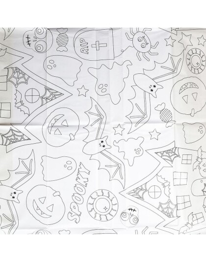 Fargelegging Bordduk med Halloween Tema 160x80 cm