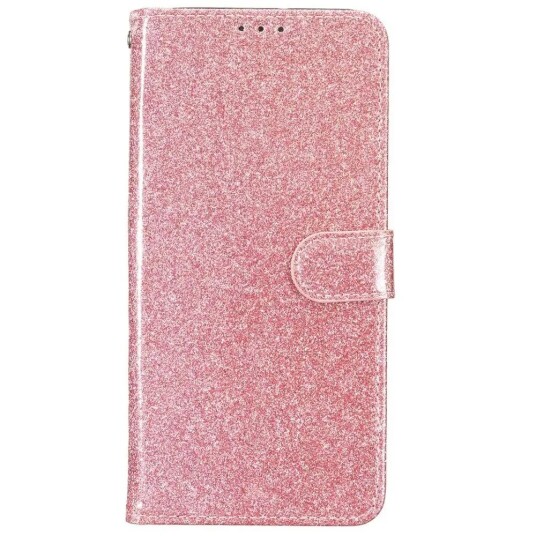 EIDERWOOD Motorola Moto G54 Flip Deksel med Lommebok og Stropp - Glitter - Rose Gold