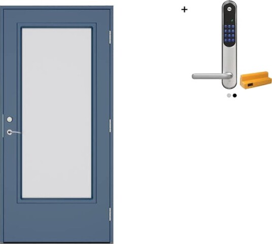 Ytterdør Swedoor Advance-Line Vision Lumina med Yale Doorman Classic Home