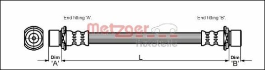 Bremseslange METZGER 4111431