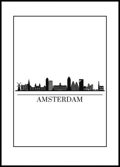 Amsterdam Skyline Poster Plakat / 40x50cm Amsterdam Skyline Poster Plakat / 40x50cm