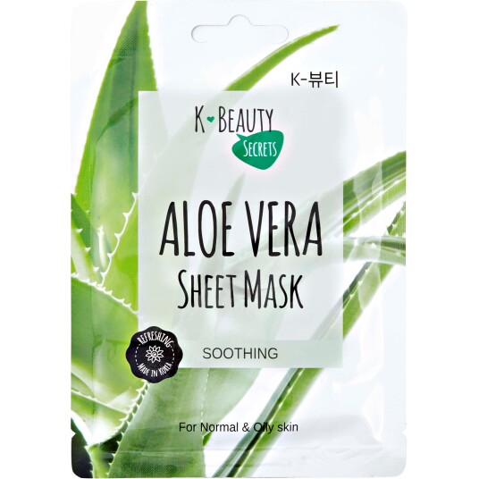 K-Beauty Secrets Aloe Vera Sheet Mask 18 g K-Beauty Secrets Aloe Vera Sheet Mask 18 g