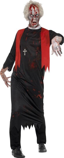 Blodig Zombie Prest Herrekostyme Strl L/XL