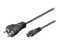 MicroConnect - Strømkabel - type K (hann) til IEC 60320 C5 - AC 250 V - 2.5 A - 1 m - svart