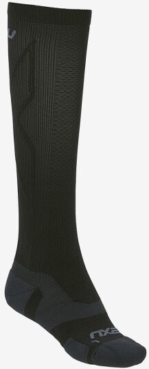 2xu Vectr Light Cushion Full Length Socks Black/Titanium M/X-Long