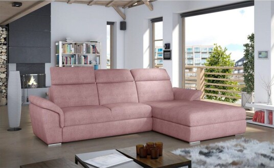 Hjørnesofa Eltap Trevisco 272x216x100 cm Omega 91 Rosa Høyre
