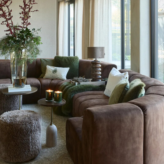 Riviera Maison Fotpall Bowery Raccoon Taupe