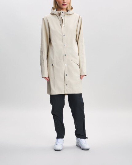 Rains Unisex Long Jacket Dune XL, Dune