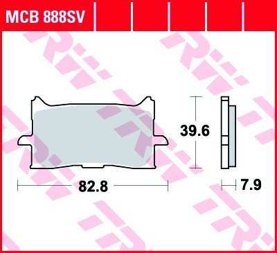 Bremseklosser TRW MCB888SV