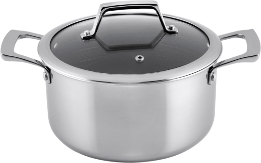 Hâws Santo Hybrid Coating gryte med lokk 3,4 L Rustfritt stål Hâws Santo Hybrid Coating gryte med lokk 3,4 L Rustfritt stål