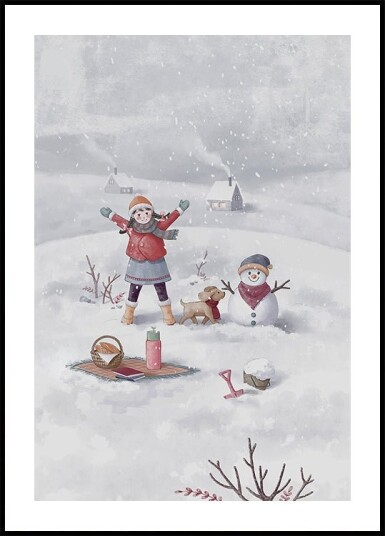 Winter Girl Poster Plakat / 70x100cm