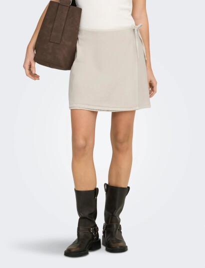ONLY Onlnoelle Silla Wrap Skirt Cc Pnt   Beige   M