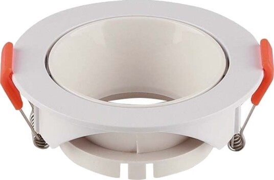 V Tac GU10 innfellingsspot   Rund hvit/hvit IP20 Hull: Ø7,2 cm Mål: Ø8,5 cm