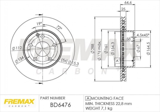 Bremseskive FREMAX BD-6476