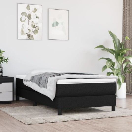 vidaXL Pocket Spring Sengemadrass Medium Svart 80x200x20 cm Stoff